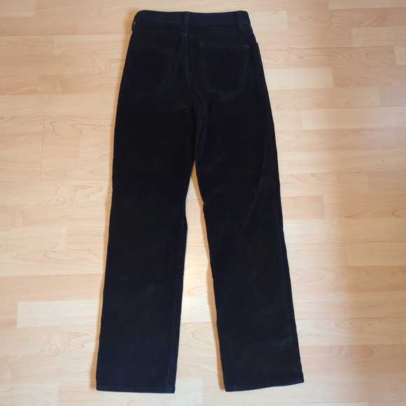 Aritzia Wilfred Free Black High Rise Corduroy Straight Leg Pants - Picture 5 of 12